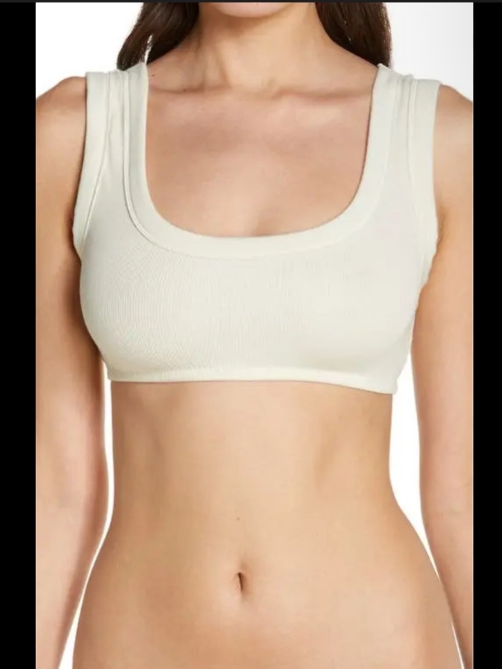 🤍 SKIMS • Stretch Cotton Rib Scoop
Bralette, Bone